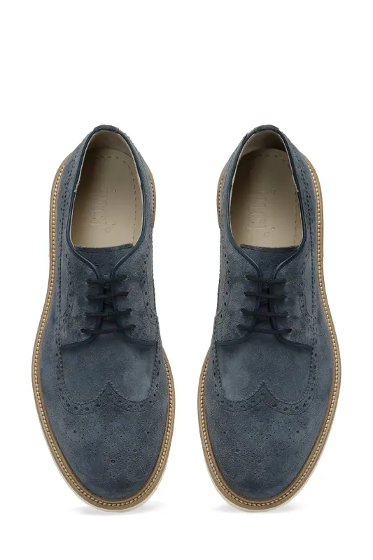 INCI ALBAY 5FX Navy Blue Men's Classic Shoes - 4