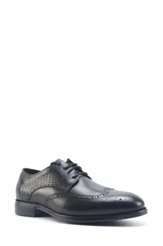 INCI HERA 5FX Black Men's Classic Shoes-BLACK - İNCI (1)