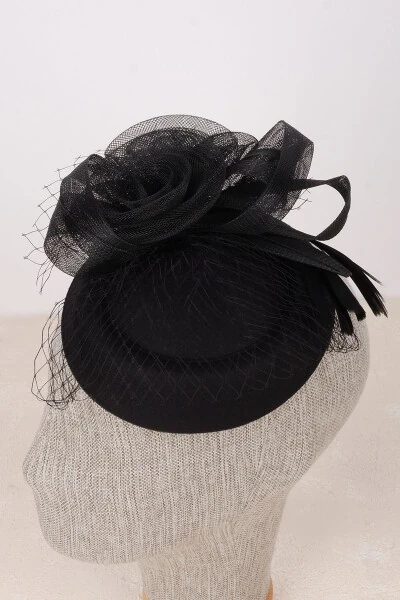 İnci ve Tüy Detaylı Şık Gelin Kepi Gelin Nikah Şapkası - Modazone (1)