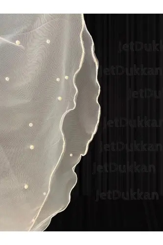Incili Pelerin Duvak, Gelinlik Üstü Pelerin - Zerafetinizi Tamamlayın - 7