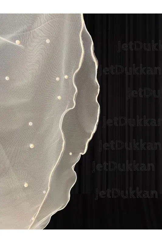 Incili Pelerin Duvak, Gelinlik Üstü Pelerin - Zerafetinizi Tamamlayın - 7