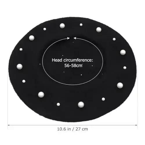Luxury Starry Pearl CasModazoneere Beret for Women - Elegant Winter Accessory - Luxury