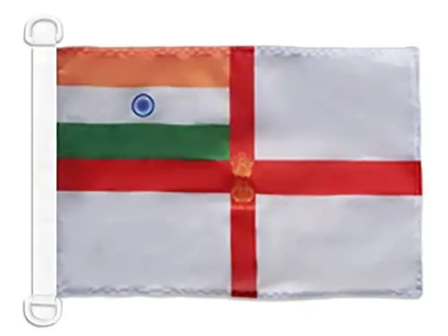 India Naval Ensign NAUTICAL Flag 18'' x 12'' - Indian War flags 30 x 45 cm. - Banner 12x18 in for boat - AZ FLAG 
