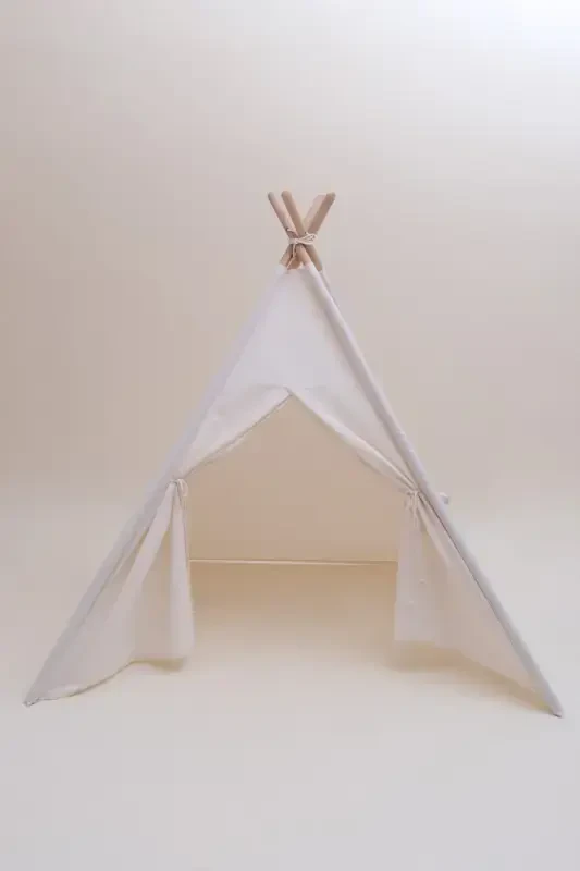 -Indian Play Tent + Play Mat (Play Mat + Play House) POLAR BEAR-WHITE - 7