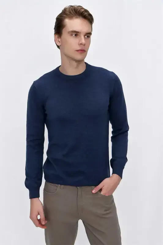 Indigo Basic Dinamik Fit Qulay Kesimli Velosiped Yoqali Trikotaj Ko'ylak - 2