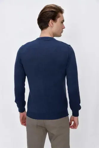 İndigo Basic Dinamik Fit Rahat Kesim Bisiklet Yaka Triko Kazak - 7