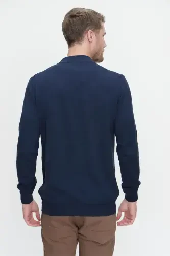 İndigo Basic Dinamik Fit Rahat Kesim Yarım Balıkçı Yaka Triko Kazak - 6
