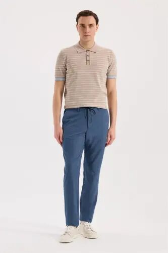 İndigo Comfort Fit Beli Lastikli Esnek Kumaş Jogger Pantolon 