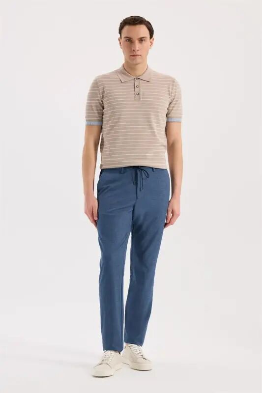 Indigo Comfort Fit Belik Lasticheli Enek Qumash Jogger Pantolon - 1