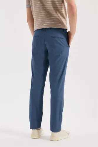 Indigo Comfort Fit Elastic Waist Flexible Fabric Jogger Pants - 4