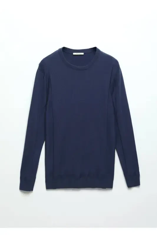 Indigo Jacquard-Knit Wool-Blend Sweater - 6
