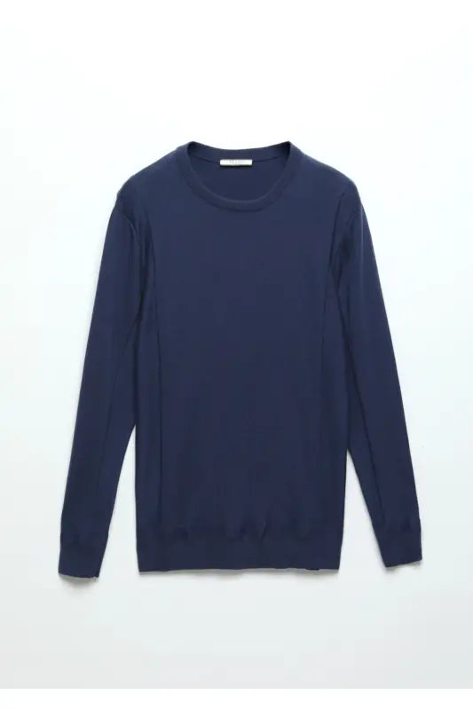 Indigo Jacquard-Knit Wool-Blend Sweater - 6