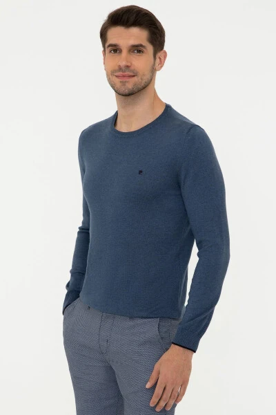 Indigo Melange Men's Sweater - 3