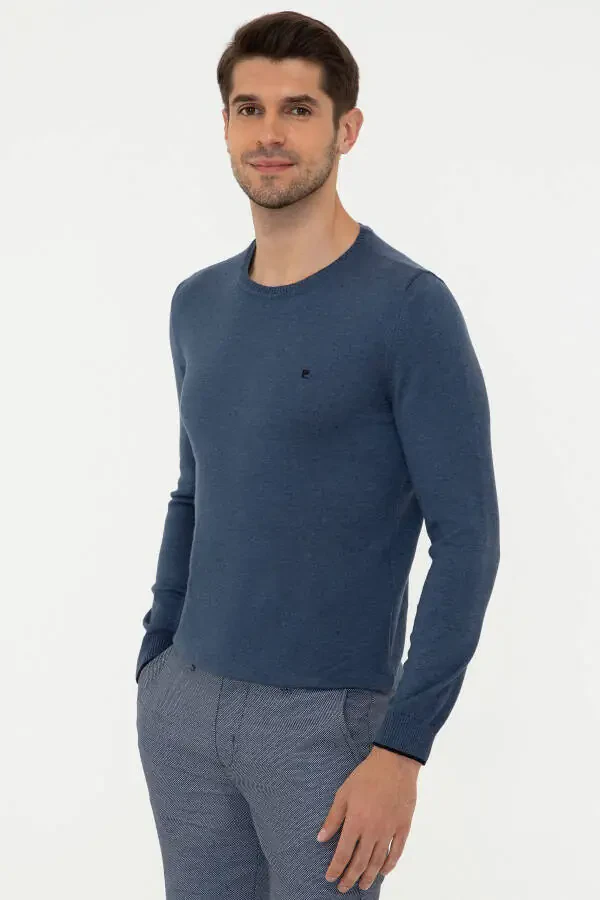 Indigo Melange Men's Sweater - 3