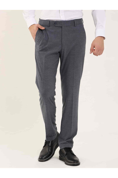 Indigo Men's Regular Fit Plain Classic Trousers - 97732 - 4