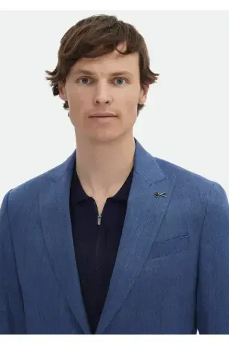 Индиго нақшли Zeroweight Slim Fit пахта аралашмасидан тикилган куртка - 3