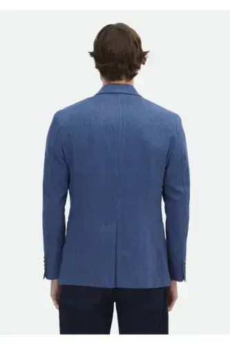 Индиго нақшли Zeroweight Slim Fit пахта аралашмасидан тикилган куртка - 5