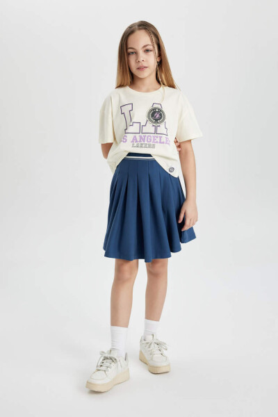 Indigo Pleated Skirt for Girls - 2