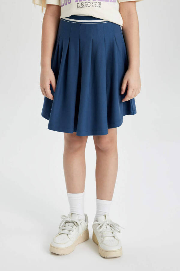 Indigo Pleated Skirt for Girls - 4