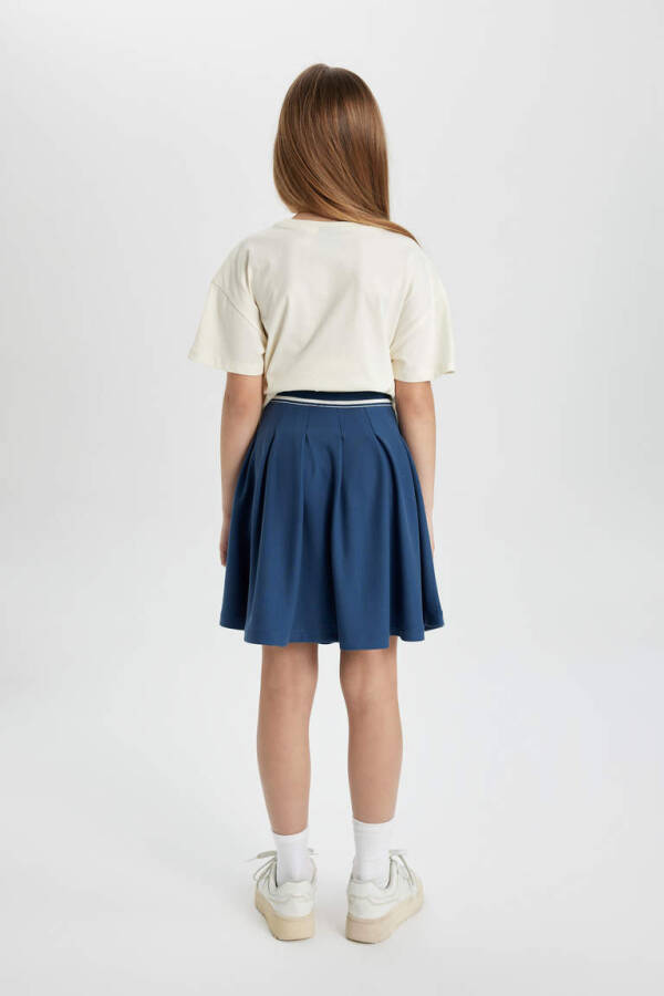 Indigo Pleated Skirt for Girls - 5