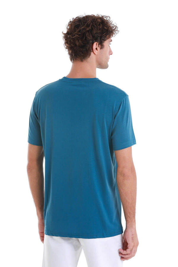 indigo Regular Fit Düz Bisiklet Yaka Triko Tişört- - 6
