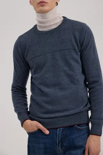 Indigo Slim Fit Velosiped Yoqali Trikotaj - 3
