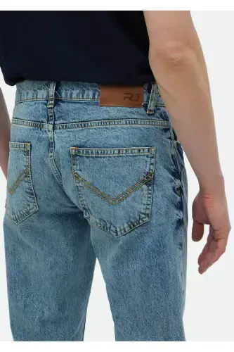 Indigo Straight Regular Fit Denim 100% Cotton Pants - 4