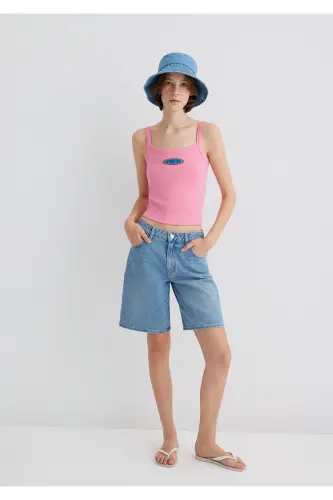 Indigo Turtles bosma pushti futbolka Fitted / Tana - 4