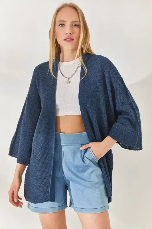 Indigo Yarasa Bahorlik Hirka HRK-19000057-Indigo - OLALOOK