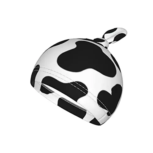 Cow Print Newborn Swaddle Blanket With Hat Set Baby Stuff Receiving Blankets Soft Transition Sleep Sacks Gifts For Infant Boys Girls - 3