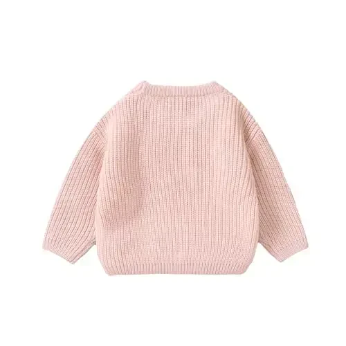 Infant Baby Boy Girl Knit Sweater Rooster Goose Embroidery Crew Neck Long Sleeve Pullover Knit Shirt Winter Clothes - 3