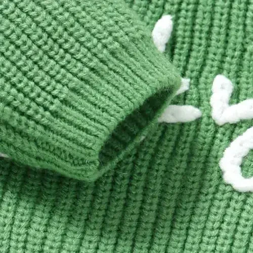 Infant Baby Boy Girl Knit Sweater Rooster Goose Embroidery Crew Neck Long Sleeve Pullover Knit Shirt Winter Clothes - 4