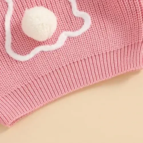 Infant Baby Boy Girl Knit Sweater Rooster Goose Embroidery Crew Neck Long Sleeve Pullover Knit Shirt Winter Clothes - 5