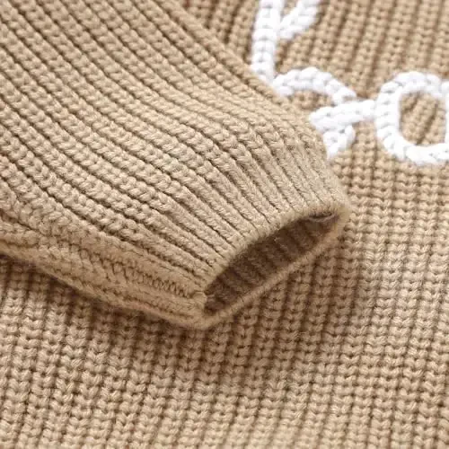 Infant Baby Boy Girl Knit Sweater Rooster Goose Embroidery Crew Neck Long Sleeve Pullover Knit Shirt Winter Clothes - 6