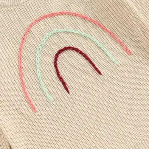 Infant Baby Boy Girl Knit Sweater Rooster Goose Embroidery Crew Neck Long Sleeve Pullover Knit Shirt Winter Clothes - 4