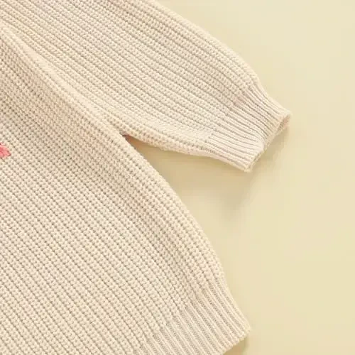 Infant Baby Boy Girl Knit Sweater Rooster Goose Embroidery Crew Neck Long Sleeve Pullover Knit Shirt Winter Clothes - 5