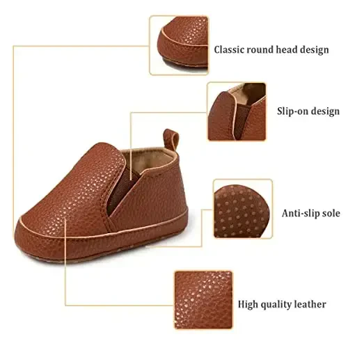 Infant Baby Boys Girls Canvas Sneaker Toddler Slip On Anti Skid Newborn First Walkers Candy Shoes for 0-18 Months - 4