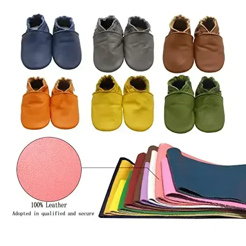 Infant Baby Moccasins bilan Rezina Taglik - Yumshoq Charm Sirpanishga Qarshi Beshikda Yurgizish uchun Bolalar Poyabzali Jigarrang - 5
