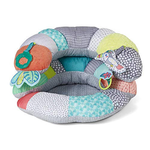 Infantino 2-in-1 Tummy Time & Seated Support - for Newborns and Older Babies, with Detachable Support Pillow and Toys, for Development of Strong Head and Neck Muscles - 1