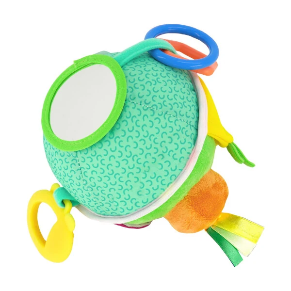 Infantino Busy Lil Soft Sensory Toy Ball with Activities for Babies 6-12 Months, Multicolor Fruits & Veggies - INFANTINO (1)