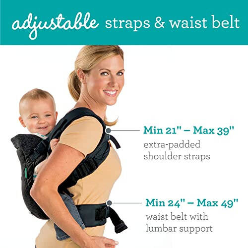 Infantino Flip 4-in-1 Carrier - Ergonomic for Newborns and Older Babies 8-32 lbs - 34