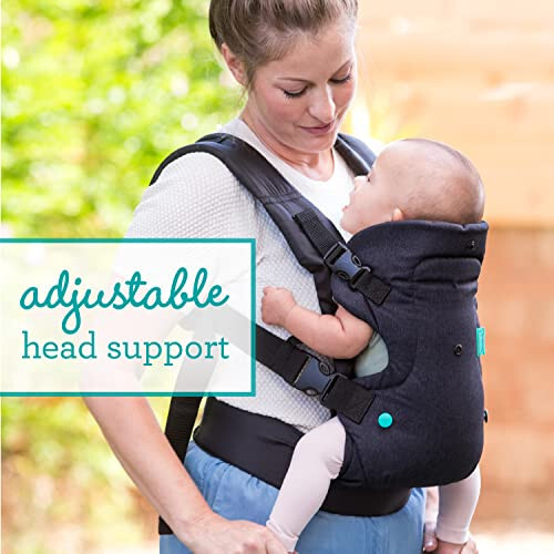 Infantino Flip 4-in-1 Carrier - Ergonomic for Newborns and Older Babies 8-32 lbs - 35