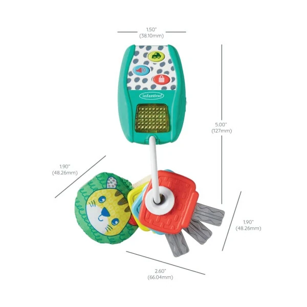 Infantino Music & Lights Busy Play Key Teether Set, Babies 6-12 Months, Multicolor - 6