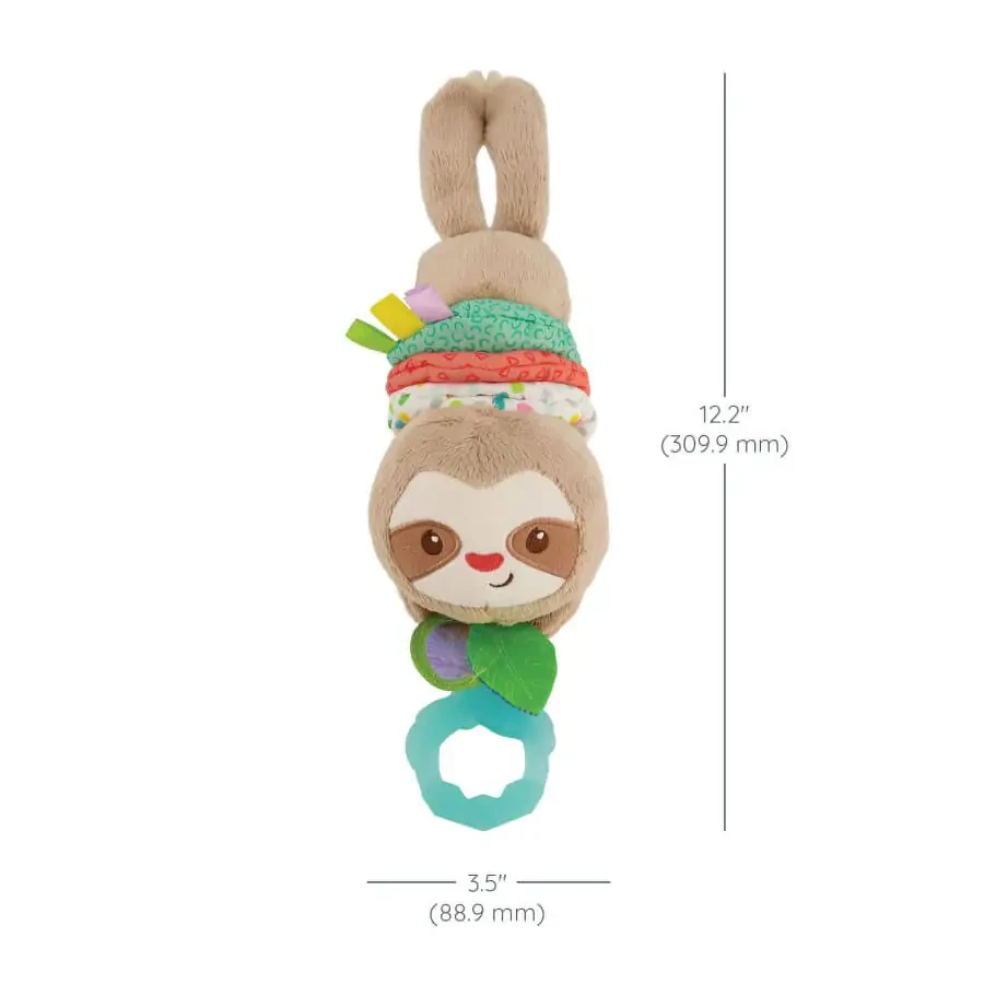 Infantino Music & Motion Pulldown Sloth, Hanging-Style Plush Toy, 6-12 Months - 6