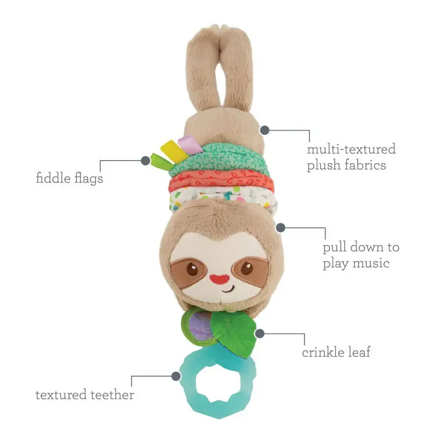 Infantino Musiqa va Harakat Tortuvchi Yalang'och, Osilib Turadigan Peluş O'yinchoq, 6-12 Oylik - 5