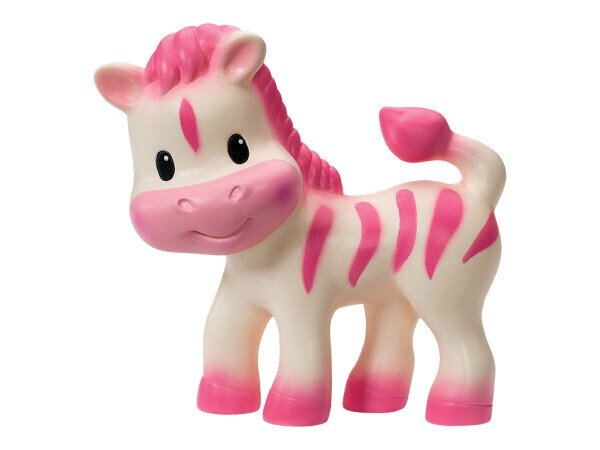 Infantino Squeeze & Teethe Baby Teething Toy, 6-12 Months Unisex, P)ink Zebra - INFANTINO