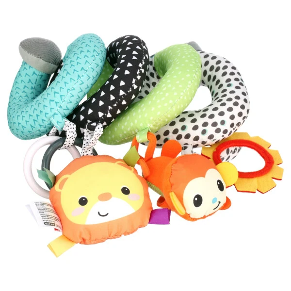 Infantino Spiral Activity Toy, Wraparound, Age Group 6-12 Months, Multicolor Animals - 1