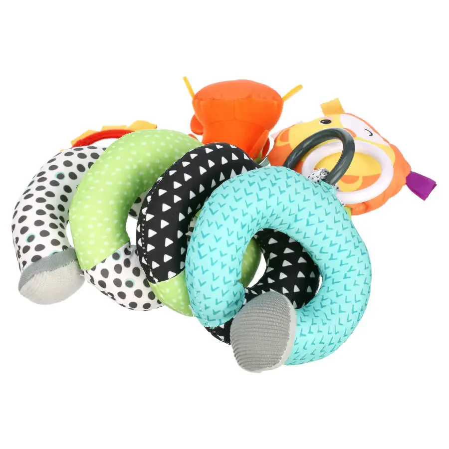 Infantino Spiral Activity Toy, Wraparound, Age Group 6-12 Months, Multicolor Animals - 4