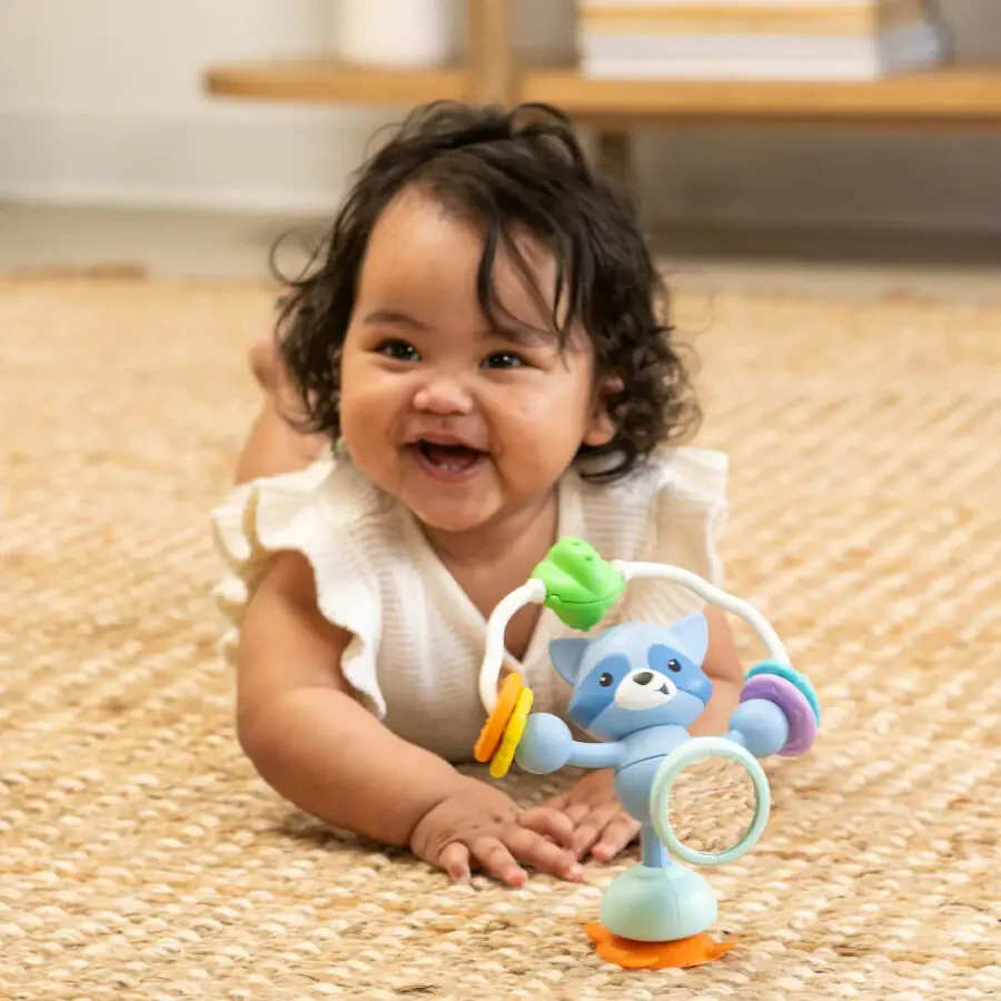 Infantino Stick & Spin Raccoon Pal Suction Attachment Toy, 4+ Months, Multicolor - 7