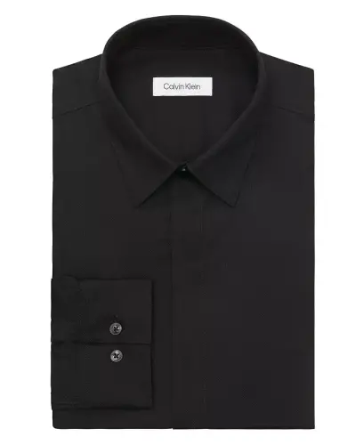 Infinite Color, Men's Slim Fit Dress Shirt-BLACK - 4
